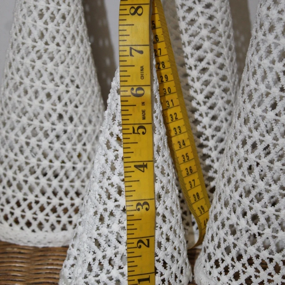 West Elm. Fabric Cones Trees Open Bottom. Set of 5
